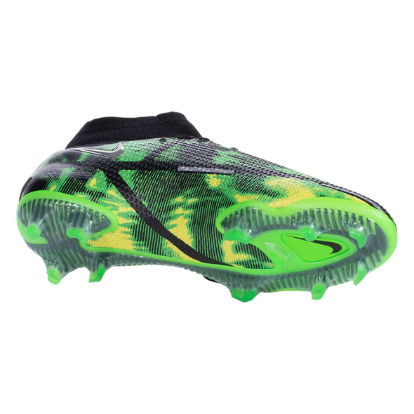 Nike Phantom GT2 Elite DF Shockwave FG Firm Ground Soccer Cleat Black/Metallic Platinum/Green Strike