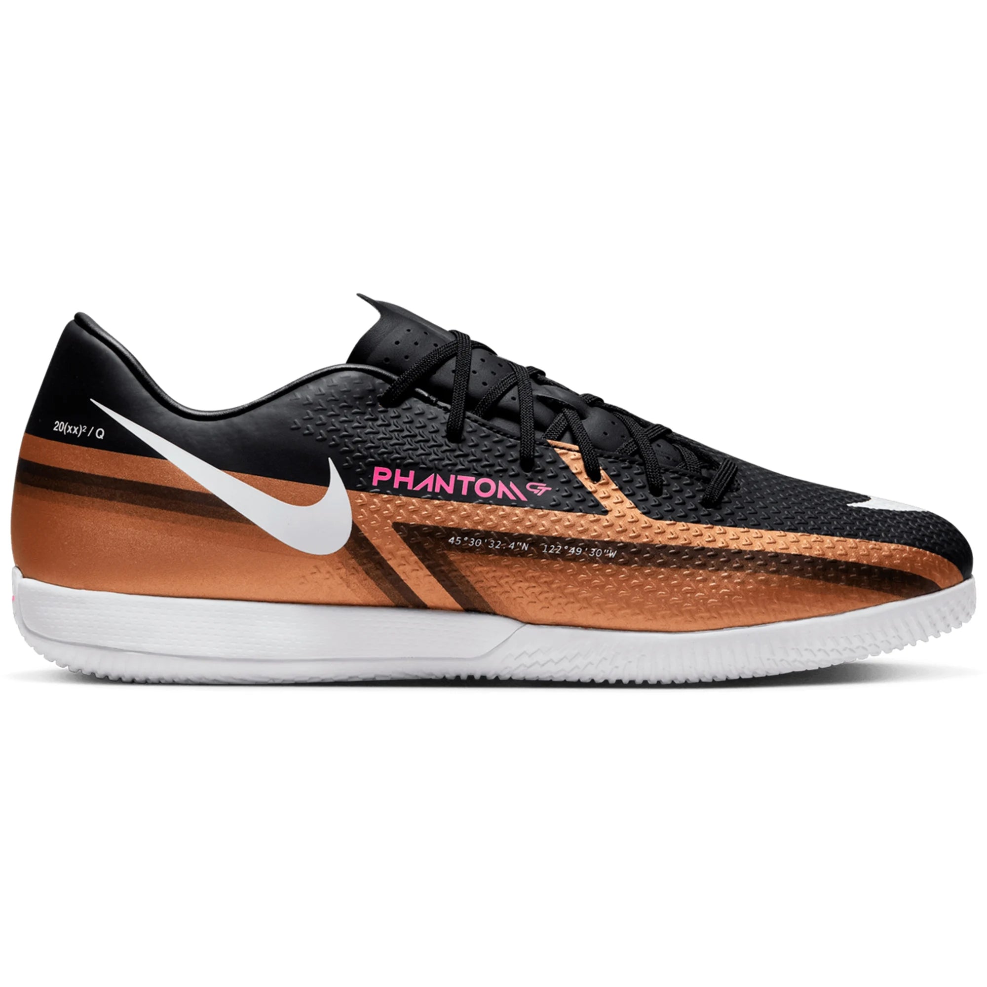 Nike Phantom GT2 Academy Q IC Indoor Soccer Shoes MetallicCopper