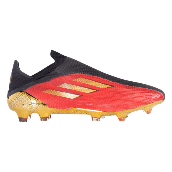 adidas X Speedflow+ FG Firm Ground Soccer Cleat - Vivid Red/Gold Metallic/Core Black
