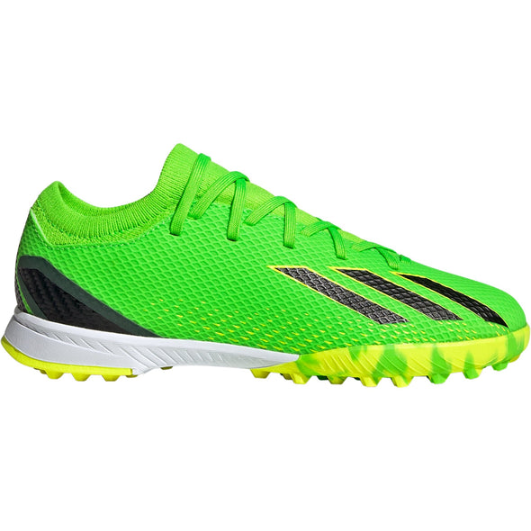 adidas X Speedportal.3 TF Junior Artificial Turf Soccer Shoe - Solar Green/Core Black/Solar Yellow