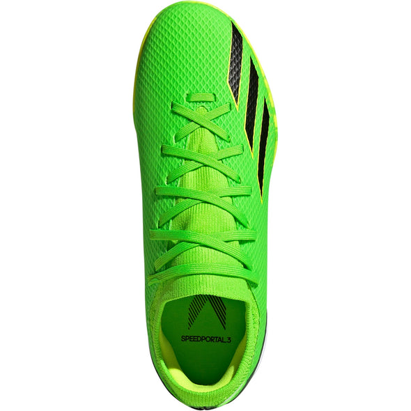 adidas X Speedportal.3 TF Junior Artificial Turf Soccer Shoe - Solar Green/Core Black/Solar Yellow