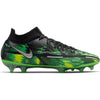 Nike Phantom GT2 Elite DF Shockwave FG Firm Ground Soccer Cleat Black/Metallic Platinum/Green Strike