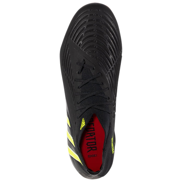 adidas Predator Edge.1 FG Firm Ground Soccer Cleat - Core Black/Team Solar Yellow/Solar Red