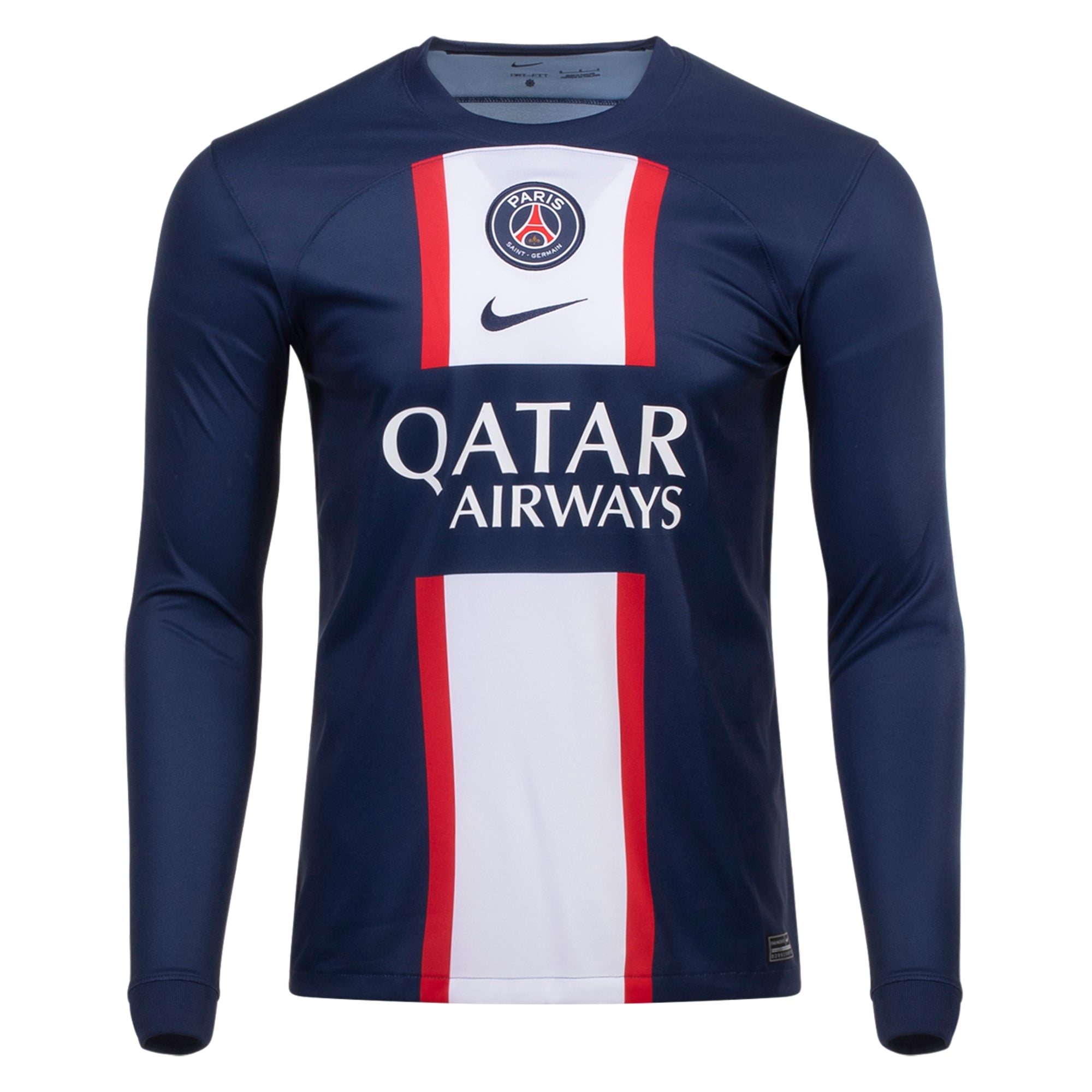 Men's Replica Nike Neymar Jr Paris Saint-Germain Long Sleeve Home