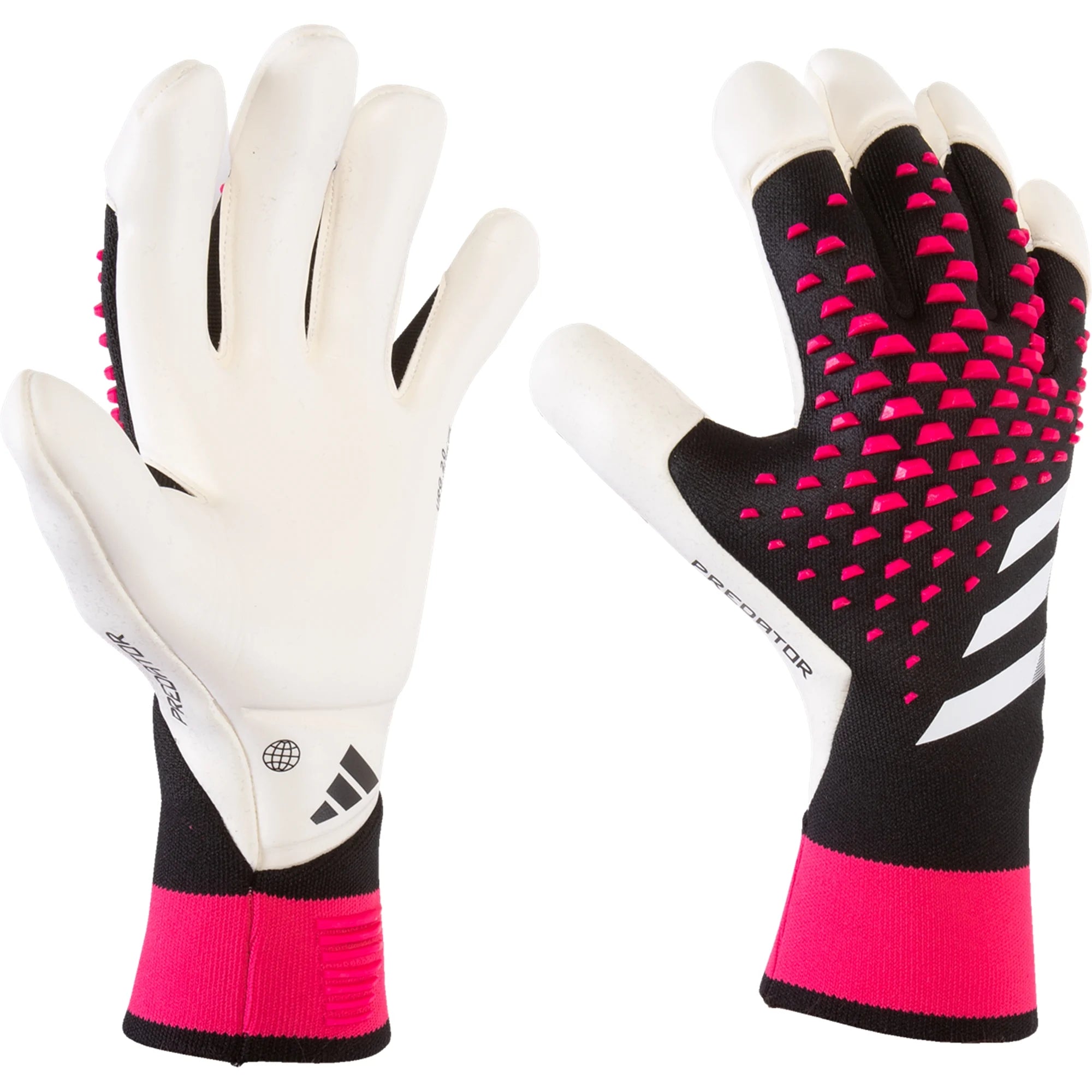 adidas Predator Pro Hybrid Gloves - Black/Pink HN3341 Soccer USA