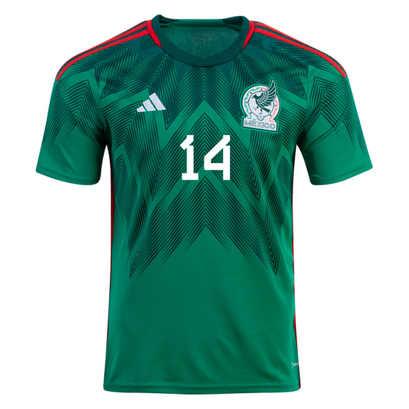 Men's Replica adidas Chicharito Mexico Home Jersey 2022