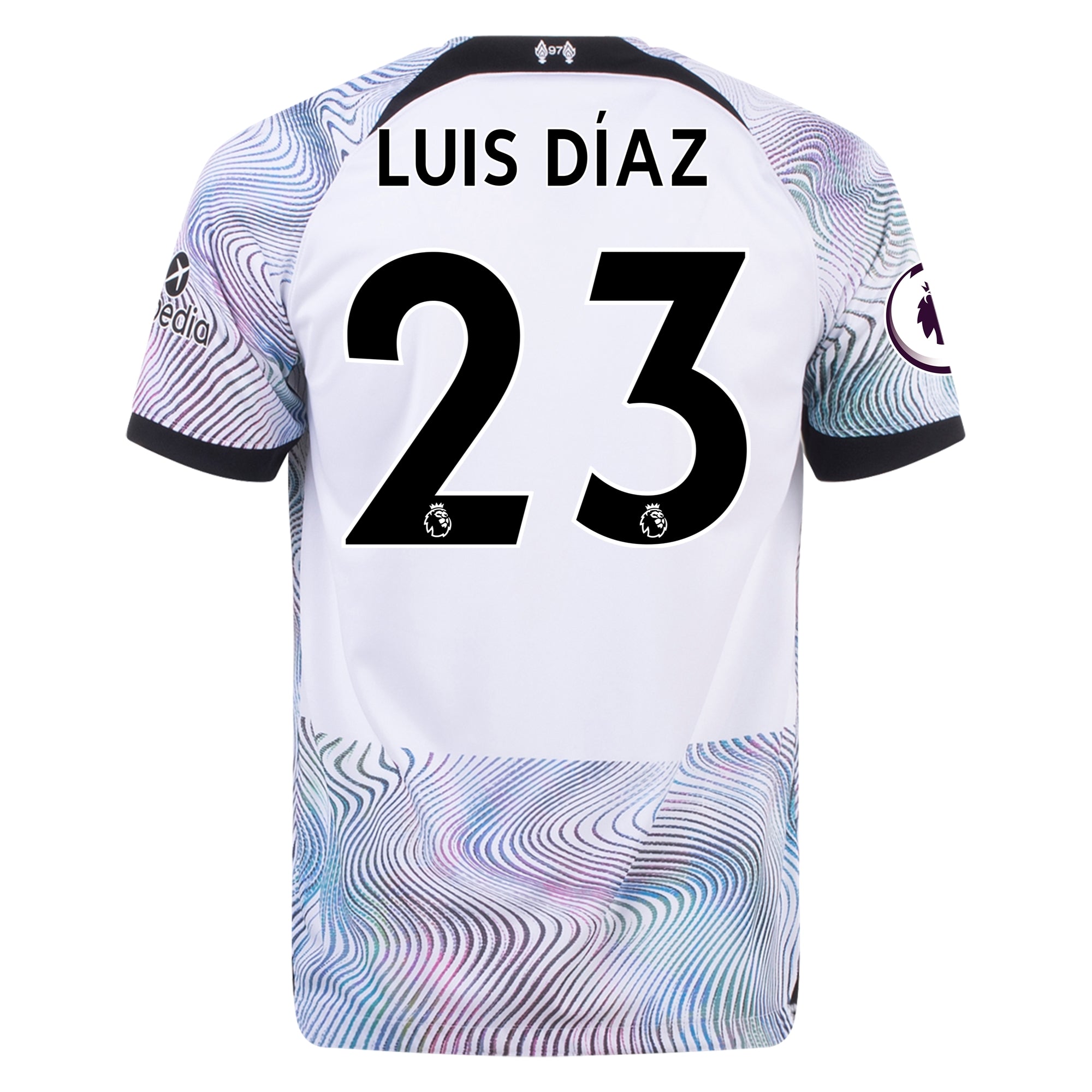 Men's Nike Luis Diaz White Liverpool 2022/23 Home Breathe Stadium Replica Player Jersey Size: Medium