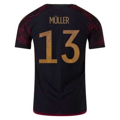 Men's Authentic adidas Muller Germany Away Jersey 2022