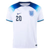 Kid's Replica Nike Foden England Home Jersey 2022