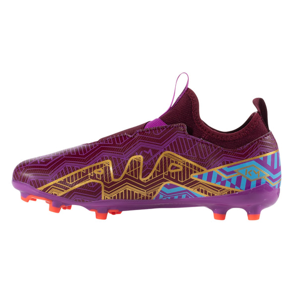 Nike Junior Zoom Mercurial Vapor 9 KM Academy FG/MG Soccer Cleats - Dark Beetroot/Vivid Gold