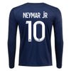 Men's Replica Nike Neymar Jr Paris Saint-Germain Long Sleeve Home Jersey 22/23