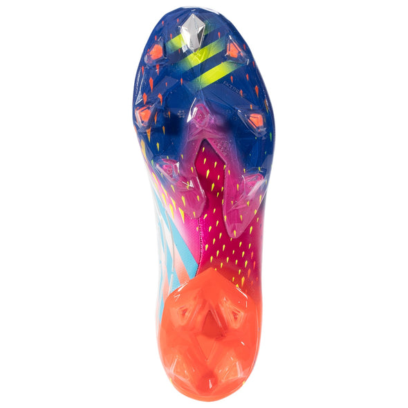 adidas Predator Edge.1 Low Cut FG Firm Ground Soccer Cleat - White/Solar Yellow/Power Blue