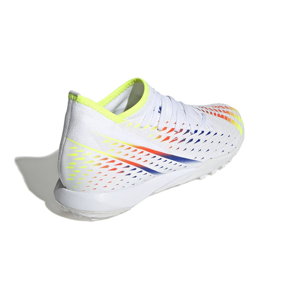 adidas Predator Edge.3 TF Artificial Turf Soccer Shoe - White/Solar Yellow/Power Blue