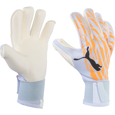PUMA Ultra Grip 1 Hybrid Pro Goalkeeper Gloves - Neon Citrus/Silver