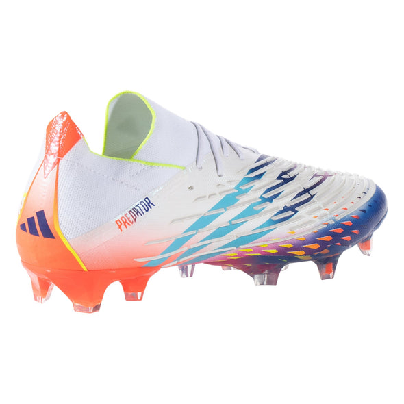 adidas Predator Edge.1 Low Cut FG Firm Ground Soccer Cleat - White/Solar Yellow/Power Blue
