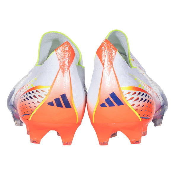 adidas Predator Edge.1 Low Cut FG Firm Ground Soccer Cleat - White/Solar Yellow/Power Blue