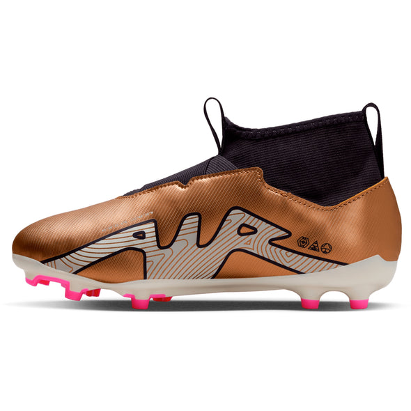 Nike Junior Zoom Mercurial Superfly 9 Academy Q FG/MG Soccer Cleats - Metallic Copper