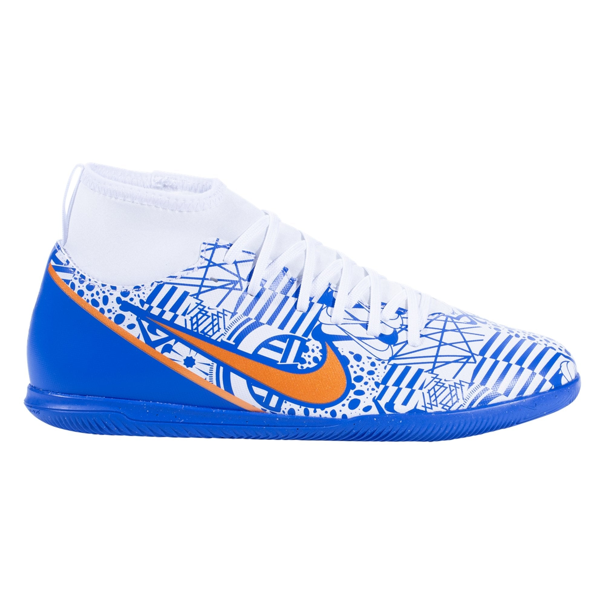 Nike Junior 9 CR7 IC Indoor Shoes - White/MetallicCopper/Concord/MediumBlue DQ5327-182 Soccer Zone USA