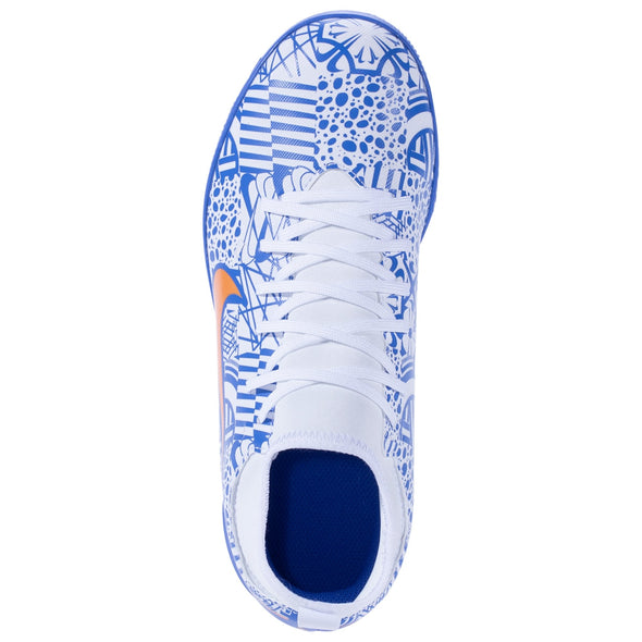 Nike Junior Superfly 9 Club CR7 IC Indoor Shoes - White/MetallicCopper/Concord/MediumBlue