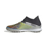 adidas Predator Edge.3 TF Artificial Turf Soccer Shoe - Metallic Silver/Core Black/Team Solar Green