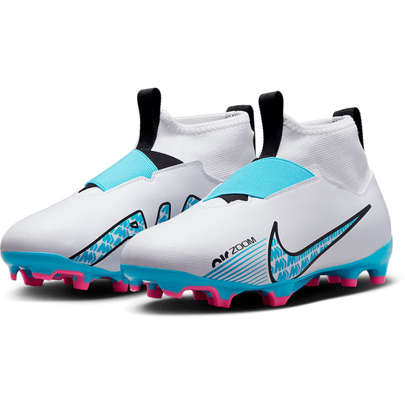 Nike blue sale and white cleats