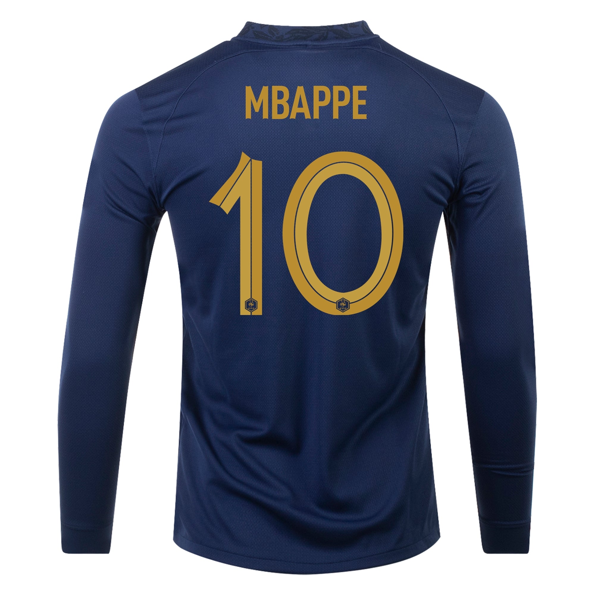  KING THREADS World Soccer 2022 Mbappe 10 France Football Fans  Long Sleeve T-Shirt (Navy, Small) : Sports & Outdoors