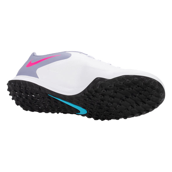 Nike Tiempo Legend 9 Academy TF Artificial Turf Soccer Shoe - White/Black/Blue/Pink