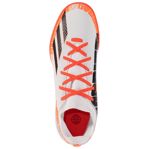 adidas X Speedportal Messi.3 TF Junior Artificial Turf Soccer Shoe - Cloud White/Core Black/Solar Red