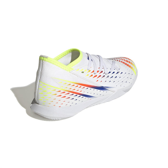 adidas Predator Edge.3 IC Junior Indoor Soccer Shoe - White/Solar Yellow/Power Blue