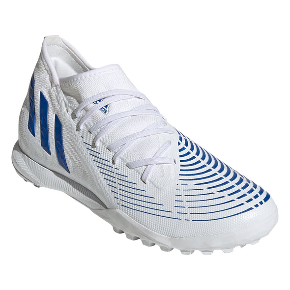 adidas Predator Edge.3 TF Artificial Turf Soccer Shoes - Footwear White/Hi res Blue/Legacy Indigo