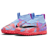 Nike Junior Zoom Mercurial Dream Speed Superfly 9 Academy TF Turf Soccer Shoes - Cobalt/Black/Fuchsia/Pink/Red