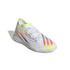 adidas Predator Edge.3 IC Junior Indoor Soccer Shoe - White/Solar Yellow/Power Blue