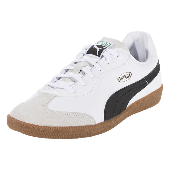 Puma King Pro 21 IT Indoor Soccer Shoe - White/Black/Gum
