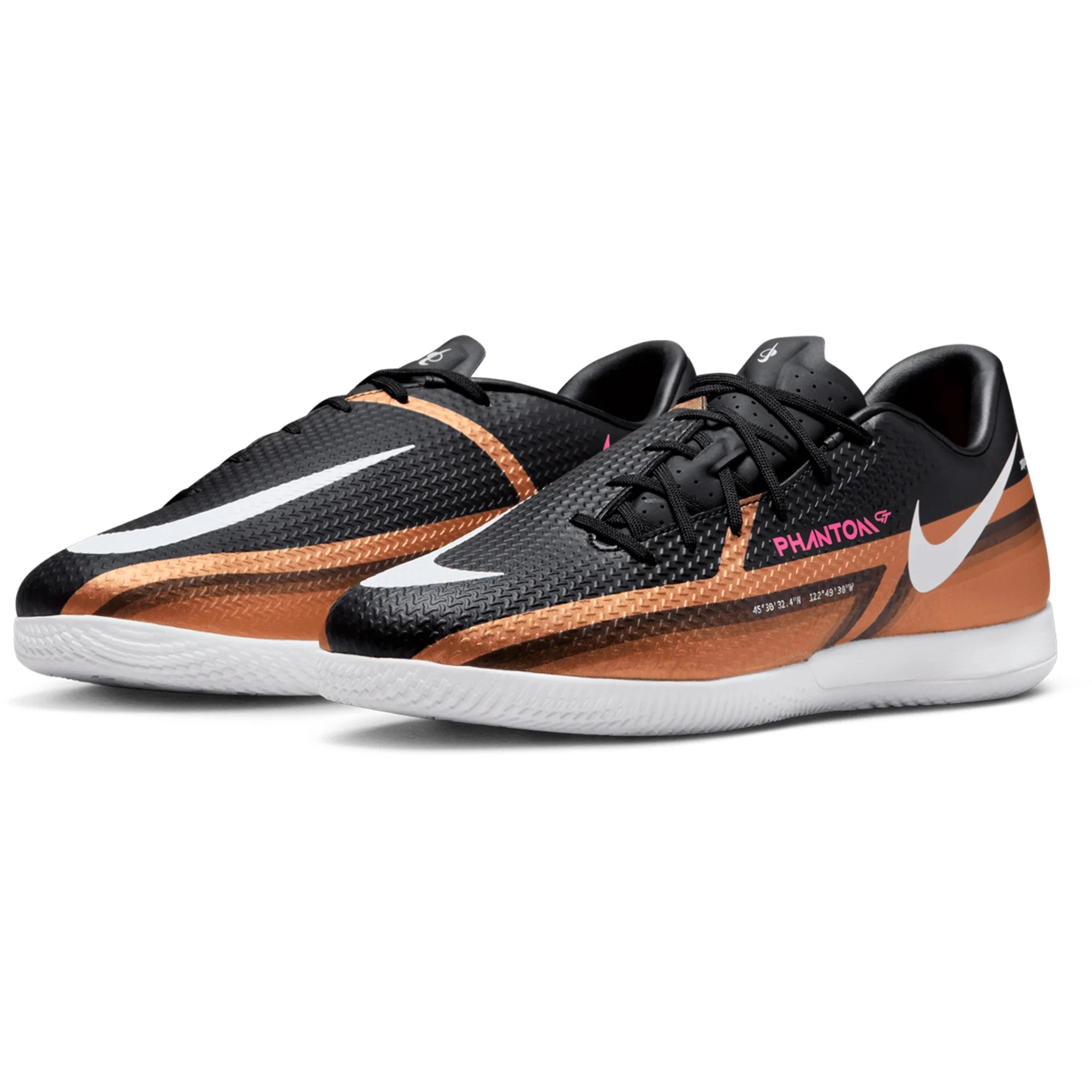Nike Phantom GT2 Academy Q IC Indoor Soccer Shoes MetallicCopper