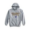 Wolfpack Football FAN Pennant Super 10 Hoodie Grey