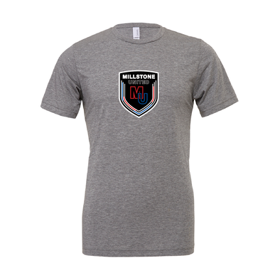 Millstone United (Logo) Bella + Canvas Short Sleeve Triblend T-Shirt Grey