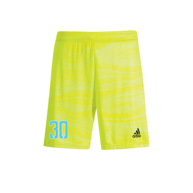 Weston FC Boys Florida Academy League adidas Condivo 21 Goalkeeper Short Yellow