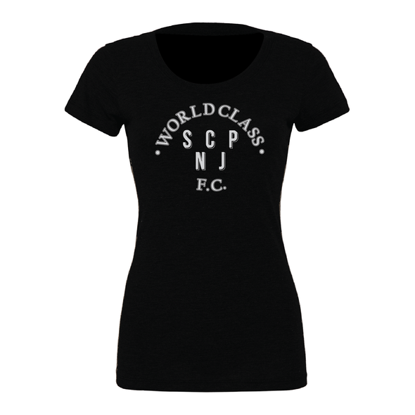 World Class SCP (Club Name) Bella + Canvas Short Sleeve Triblend T-Shirt Solid Black