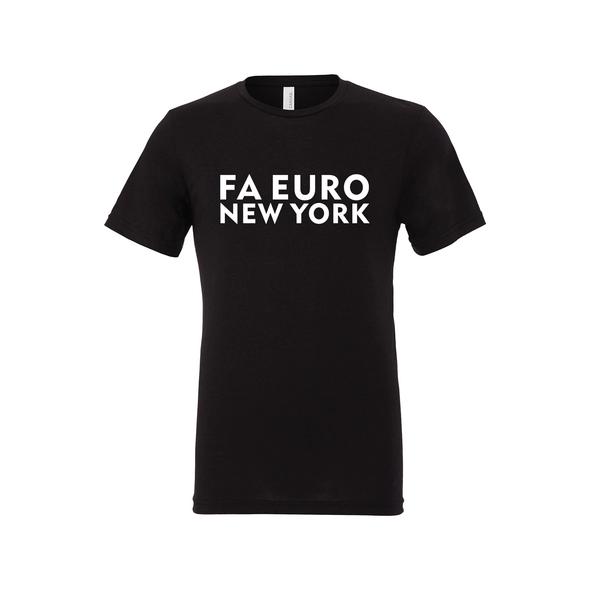 FA Euro New York FAN (Transfer) Bella + Canvas Short Sleeve Triblend T-Shirt Solid Black