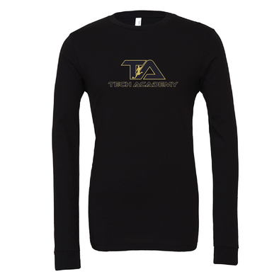 Tech Academy Bella + Canvas Long Sleeve Triblend T-Shirt Heather Black