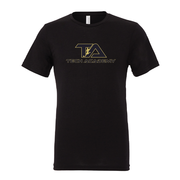 Tech Academy Bella + Canvas Short Sleeve Triblend T-Shirt Solid Black