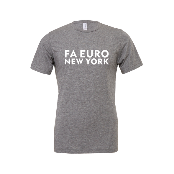 FA Euro New York MLS NEXT (Transfer) Bella + Canvas Short Sleeve Triblend T-Shirt Grey