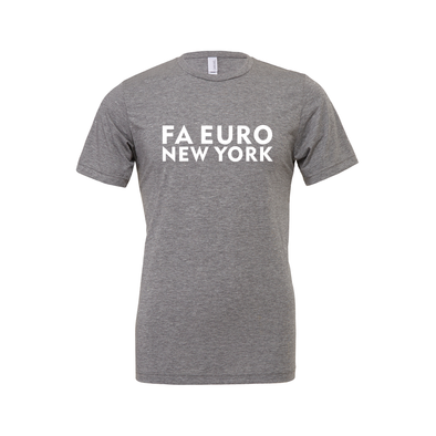 FA Euro New York FAN (Transfer) Bella + Canvas Short Sleeve Triblend T-Shirt Grey