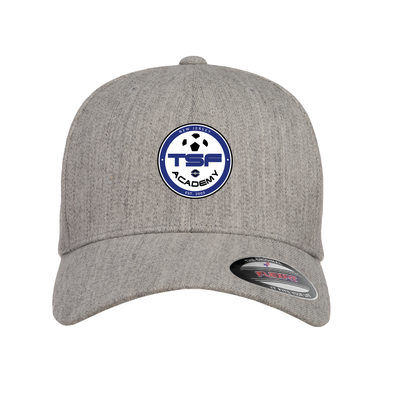 TSF Academy Flexfit Wool Blend Fitted Cap Heather Grey