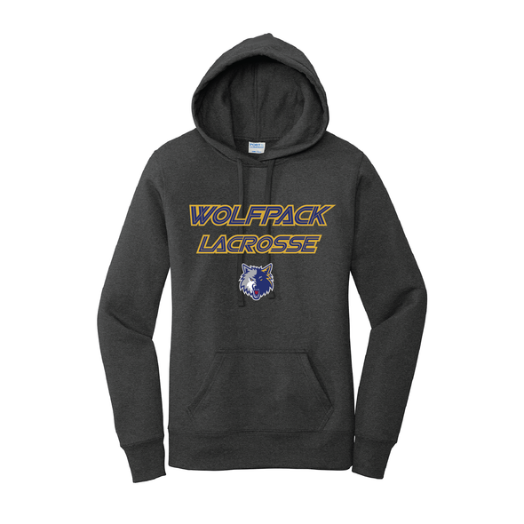 Wolfpack Lacrosse FAN Port & Company Ladies Hoodie Dark Grey