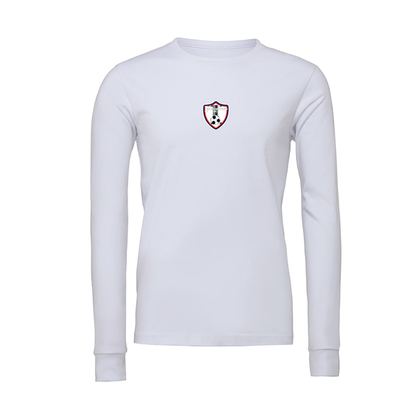 Ironbound FAN (Patch) Bella + Canvas Long Sleeve Triblend T-Shirt White