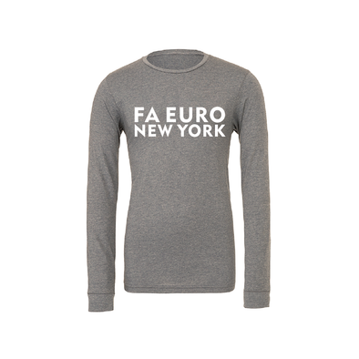 FA Euro New York (Transfer) Bella + Canvas Long Sleeve Triblend T-Shirt Grey