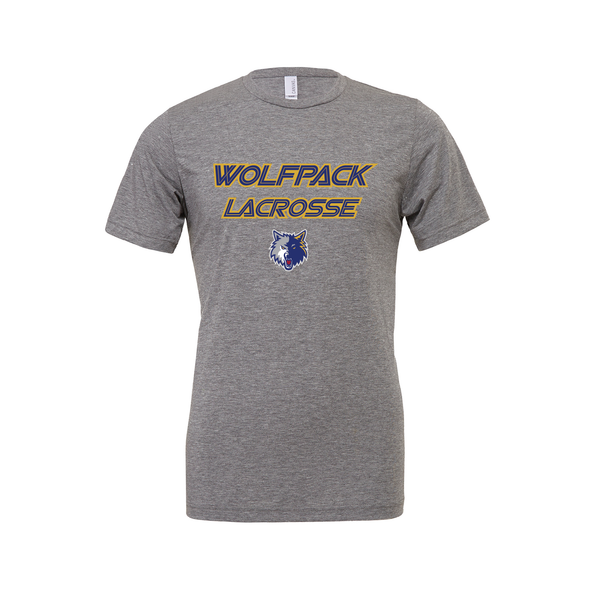Wolfpack Lacrosse FAN Bella + Canvas Short Sleeve Triblend T-Shirt Grey