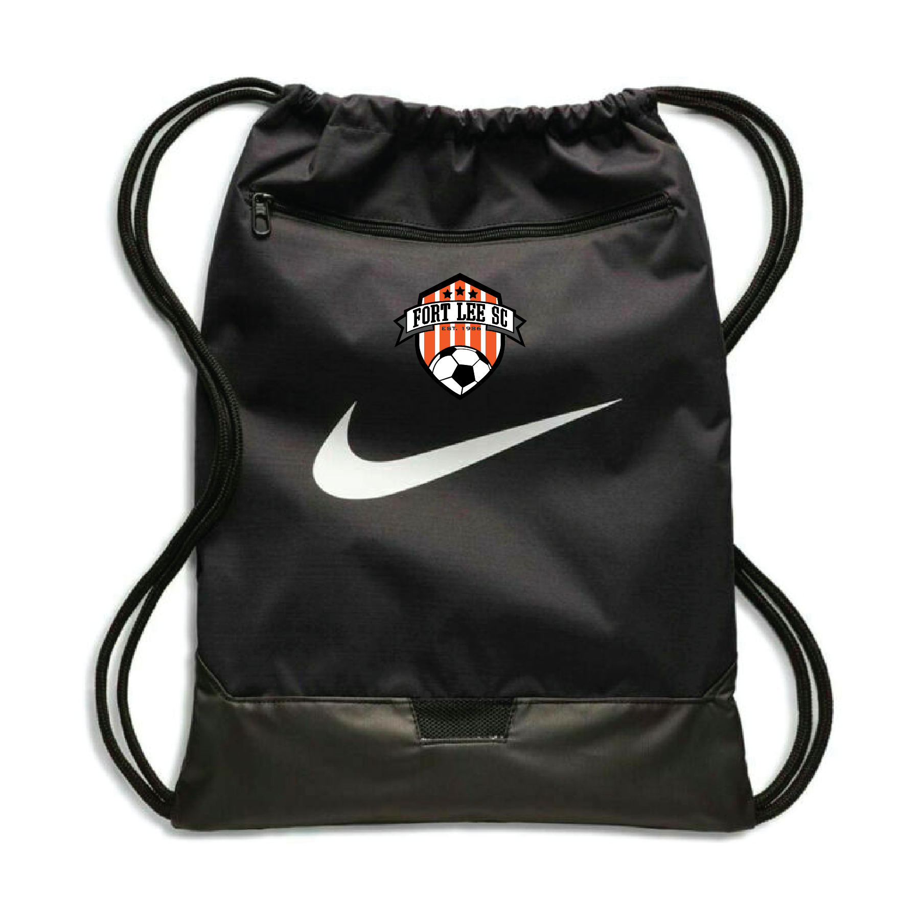 Fort Lee SC FAN Nike Brasilia String Bag Black Soccer Zone USA