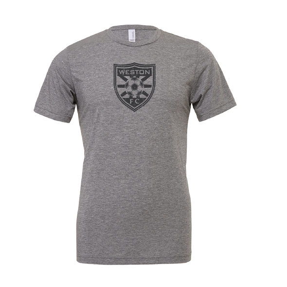 WESTON FC GIRLS ACADEMY (Logo) Bella + Canvas Short Sleeve Triblend T-Shirt Grey